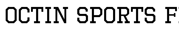 Octin Sports Free font preview